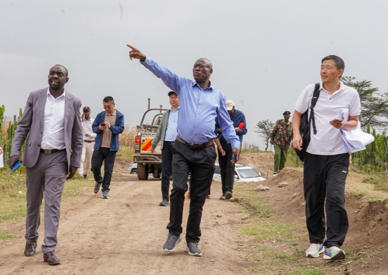 A file photo of  Kenya Railways' expert team is on the ground conducting pre-acquisition surveys and boundary picking